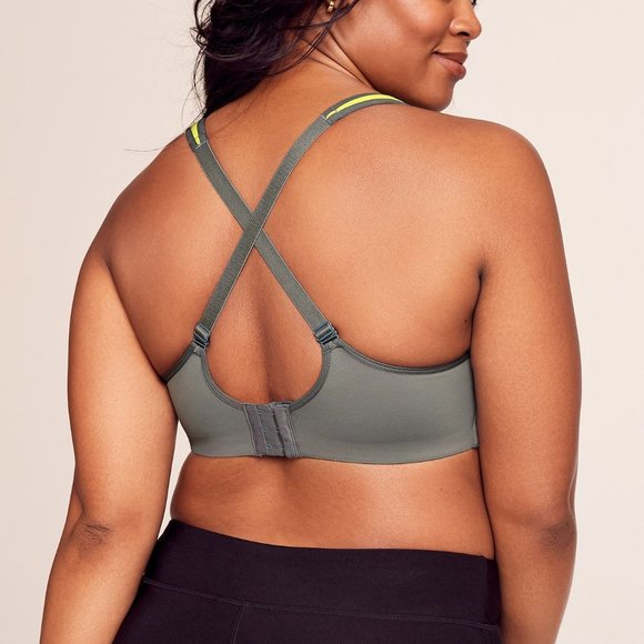 NWT Black Smoked Neon High Impact Sport Bra PLUS Countour Padded - Picture 8 of 16